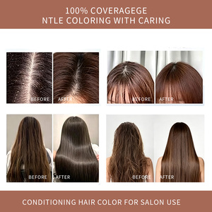 Crème colorante pour cheveux jaune gingembre, ton chaud, longue tenue, haute couvrance, brillance lisse, hydratante, douce, professionnelle, OEM ODM - Product Image 5