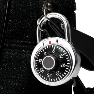 <span class=keywords><strong>Candado</strong></span> de Seguridad de 50 mm, Aleación de Zinc, Combinación Preestablecida de 3 Dígitos, <span class=keywords><strong>Candado</strong></span> de Disco Redondo, Sin Llaves - Product Image 2