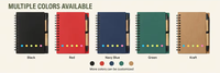 Carnet de notes avec notes colorées et stylo à bille en bois, ensemble cadeau pour le bureau, l'école, les affaires, bloc-notes pour les employés d'entreprise