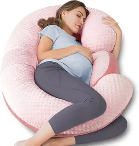 Fashion trend factory fornitore custom C-shape gravidanza cuscino donna incinta supporto pancia cuscino rimovibile