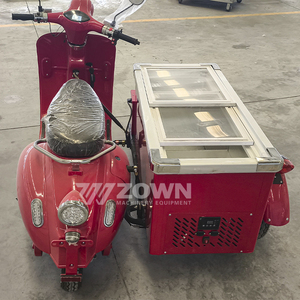 Chariot de vente ambulant compact pour desserts glacés, avec grande capacité de stockage, idéal pour parcs et plages, pour la vente de produits alimentaires - Product Image 3