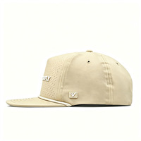 Casquette de baseball personnalisée à 5 panneaux, souple, imperméable, à visière plate, avec logo imprimé au laser, commande OEM pour petits lots, idéale pour le sport et les loisirs