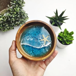 Resina artesanal Ocean Bowl Cross-Border Sea World Ornamento Decorativo Micro Praia Mundo Microcosmo - Product Image 3