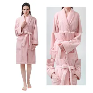 Sunhome Soft Pink Bathrobe Cozy Comfort In Style Embrace Elegance And Comfort Plush And Stylish Bathrobe