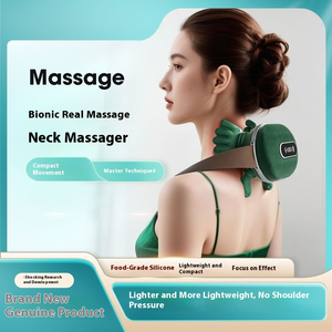 Masseur de cou et d'épaules portable rechargeable à réglages ajustables pour un usage quotidien, avec chauffage par lumière rouge - Product Image 2