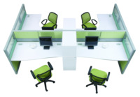 Système de bureau modulaire contractuel, poste de travail convertible, table d'écriture pour projet de bureau à plan ouvert, sur mesure