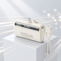 Chargeur portable 10000 mAh avec support, batterie externe en silicone avec interface de sortie Type-C, certifié CCC CE FCC