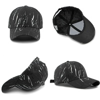 Topi Baseball Snapback Berkualitas Tinggi Motif Marmer Bordir 3D Custom, Pinggiran Melengkung untuk Pria Wanita Streetwear