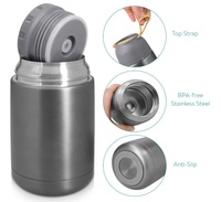 Bouteille isotherme en acier inoxydable pour enfants, flacon alimentaire sous vide pour tous