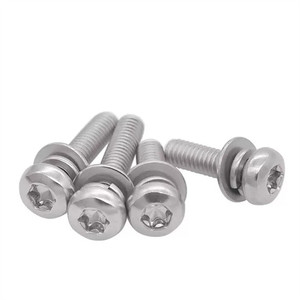 Vis de machine combinées Torx en acier au carbone galvanisé M2 M3 M4 X 8mm M5 M6 avec rondelles plates et rondelles à ressort - Product Image 4