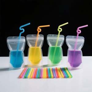 Sachet Doypack Personnalisé pour Jus, Smoothies et Gelées – Sac de Boisson en Plastique Jetable Imprimé par Gravure avec Fermeture Éclair – Sacs OEM - Product Image 1