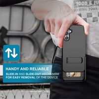 Étui de luxe antichoc en TPU+PC avec clip ceinture et porte-cartes, multi-couleurs, pour téléphones portables – Vente en gros