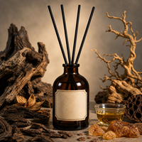 Coffret Cadeau Diffuseur à Bâtonnets Naturels Longue Durée avec Bouteilles en Verre Artisanales Sans Sulfate pour Parfum d'Ambiance