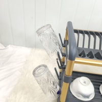 Égouttoir à vaisselle moderne à 3 niveaux en aluminium pour cuisine, organisateur de bols, vente en gros