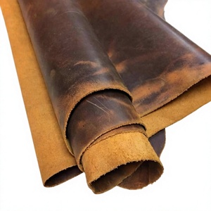 BS International Natural Finish Cow Buffalo Ostrich Shiny Crunch Texture <b>Leather</b> Hide Split Genuine Sheet Wind Proof Customized - Product Image 6