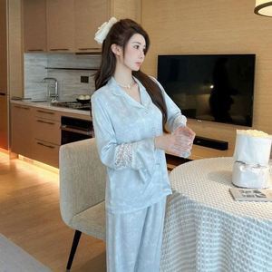 2025 New Spring Pajamas Women's Long Sleeve Style Bed and <strong>Breakfast</strong> <strong>Set</strong> - Product Image 4