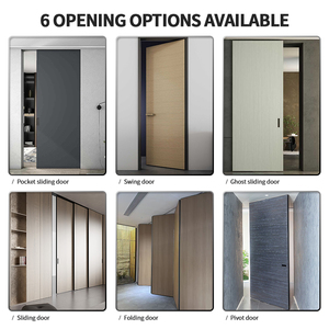 Puerta Interior de Pared Lisa Resistente a Impactos, con <span class=keywords><strong>Marco</strong></span> Oculto, de Laminado de Melamina y Aleación de Aluminio, para Apartamentos Contemporáneos - Product Image 6