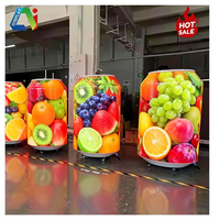 P2.9 Bouteille de Vin Souple LED Panneau Intérieur Extérieur Taille Personnalisée Peut Affichage Led Publicité Cercle Bière Écran En Forme D'écran Led
