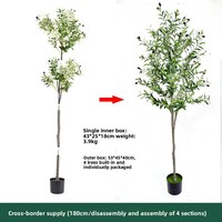 Commerce extérieur transfrontalier pour grand olivier artificiel détachable, plante en pot sur pied pour intérieur, taille 180, modèle