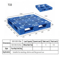 Palettes en plastique industrielles à double face, durables, de grande taille, en HDPE, robustes, écologiques, empilables et retournables, 4 voies, 1000*1000*150 mm