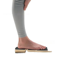 Planche d'équilibre en bois à une seule jambe avec surface antidérapante pour l'entraînement du tendon d'Achille en ballet et yoga