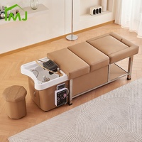 Table de massage multifonctionnelle pour salon de coiffure thaïlandais, lavage des cheveux, massage des pieds, lit de spa pour le cuir chevelier, shampooing