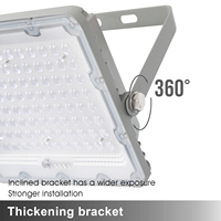 Heshi 100 W Proyector solar Luz Exterior Aluminio Reflector Con Panel Solar Impermeable Ip65 Exterior 100 Watt Focos Solares