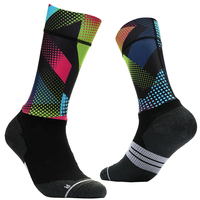Design de mode mi-mollet Tube antidérapant cyclisme chaussettes Compression respirant vélo course équipage chaussettes de sport unisexe
