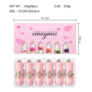 Emaymei – Lot de 6 rouges à lèvres hydratants longue durée à fleurs séchées, changeant de couleur, enrichis en vitamine E et cire d'abeille, résistants à l'eau - Product Image 6