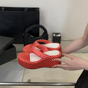 Chaussures de mode pour femmes, sandales compensées à plateforme, talons hauts, mules et tongs pour l'été et la plage - Product Image 5