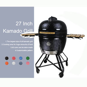 <span class=keywords><strong>Barbecue</strong></span> Kamado en Céramique de Luxe Auplex Premium 27 Pouces avec Brûleur Latéral et Chariot – Robuste pour l'Extérieur et les Fêtes Familiales - Product Image 3