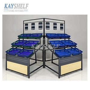 Étagère de courses multifonctionnelle, en plastique pour fruits et légumes, présentoir de supermarché <span class=keywords><strong>à</strong></span> <span class=keywords><strong>vendre</strong></span> - Product Image 4