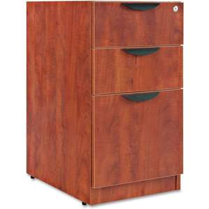 Alera Valencia Series 3-Drawer Full Pedestal <b>File</b> Cabinet <b>Box</b>/<b>Box</b>/<b>File</b> Legal/Letter Espresso 15.63\" X 20.5\" - Product Image 1