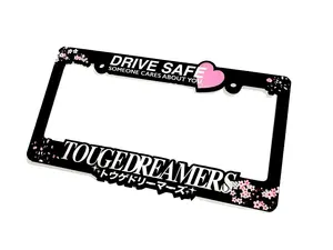 Wholesale Personalized Car Number License Plate Frame Custom License Frames Plastic License Plate Cover