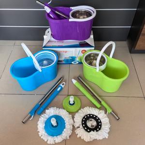 Système de nettoyage de sol de seau de vadrouille rotatif en microfibres le plus vendu sur <span class=keywords><strong>Amazon</strong></span> rouge gris standard - Product Image 4