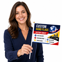Drapeau à agiter à la main 15x22cm pour activités de plein air – Stock disponible, livraison directe