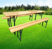 Table et banc d'extérieur pliable en bois massif pour le jardin, le camping, le pique-nique et la bière