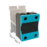 Relais statique réglable 40A 0-380VAC monophasé haute puissance, contact de charge miniature, protection scellée 2500VAC, fixation par vis