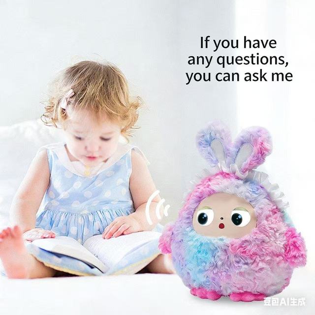 WIFI AI Talking Super Soft Cotton Vinyl Plush Toy Smart Interactive Companion Voice Recognition Learning Educational Doll
