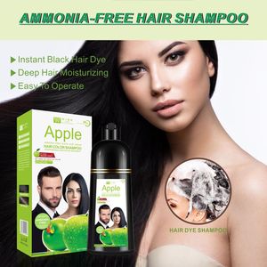 Shampoo colorant capillaire à la pomme <span class=keywords><strong>sans</strong></span> ammoniaque 500ml, non irritant, type eau claire, ne salit pas les serviettes, facile à utiliser, couvre les <span class=keywords><strong>cheveux</strong></span> <span class=keywords><strong>blancs</strong></span> - Product Image 6