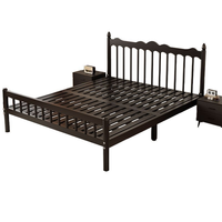 Lit double en métal forgé, style moderne et minimaliste, épaissi, multi-tailles, ensemble de chambre à coucher démontable pour dortoir scolaire, appartement, chambre.