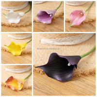 Groothandel Kunstmatige Calla Lelies voor Bloemdecoratie Evenementen, Real Touch PU Zachte Aanraking Lange Steel Calla Lelies voor Bruiloften en Feesten