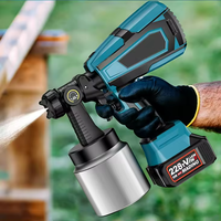 Pistolet Pulvérisateur HVLP Électrique Sans Fil Portable Professionnel pour Peinture, Avec Buse de 1,8 mm/2,0 mm/2,5 mm