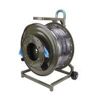 Tambour de déroulement tactique blindé rétractable portable et robuste pour FTTH, 100M 200M 150M 500M