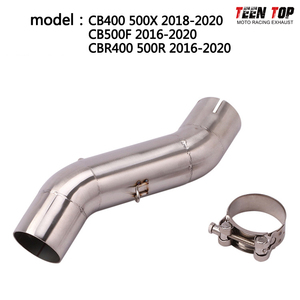 Pour Honda CB400 500X <span class=keywords><strong>CB500F</strong></span> CBR400 500R tuyau moyen latéral 304 tuyau d'échappement en acier inoxydable 51mm - Product Image 5