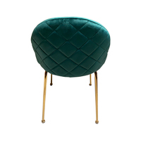 Chaises de salle à manger de luxe en velours de restaurant moderne meubles de salle à manger chaise de salle à manger en velours vert à dossier circulaire