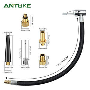 Kit de manguera para inflar neumáticos Antuke, 30 cm, cobre negro, inflado rápido para coches compactos y motocicletas - Product Image 1