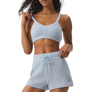 Sujetador deportivo de poliéster transpirable y cómodo con patrón a cuadros, de alto soporte, para mujer, talla grande, personalizable, ideal para verano. - Product Image 2