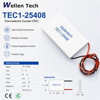 Composants de refroidissement Peltier à profil bas TEC1-25408 80x40x3.5 mm 8 A 142.2 W pour le contrôle de la température des amplificateurs de puissance