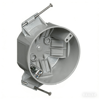 W520A Boîtier de plafond 1 poste 20,0 Cu en PVC bleu, neuf, en vrac, pour ventilateur mural, boîte de sortie électrique ronde en PVC avec clous intégrés